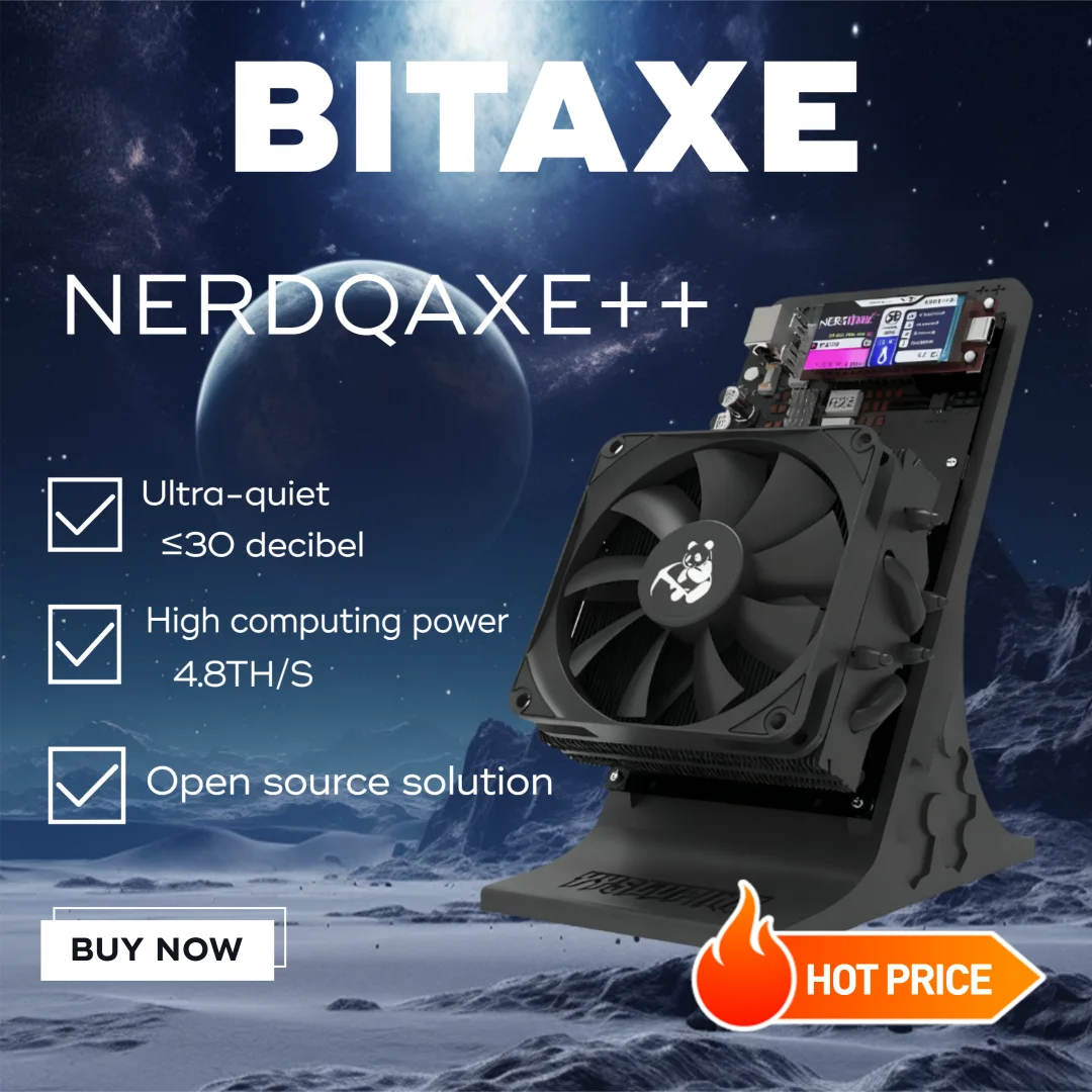 Minero BITCOIN bitaxe nerdqaxe++ 4.2-4.8th/s versión silenciosa