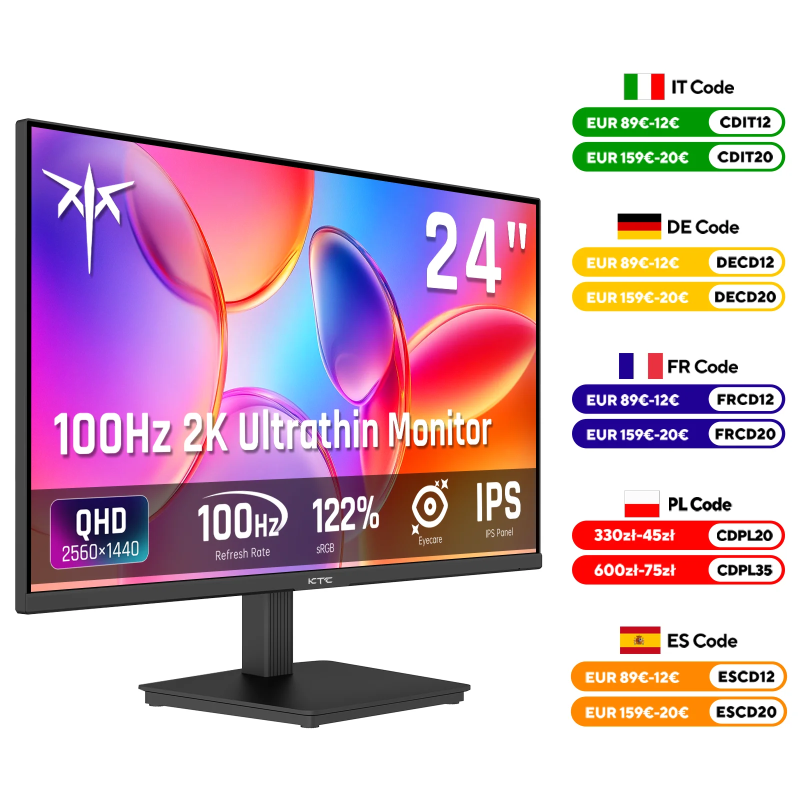 Monitor KTC 24 pulgadas QHD