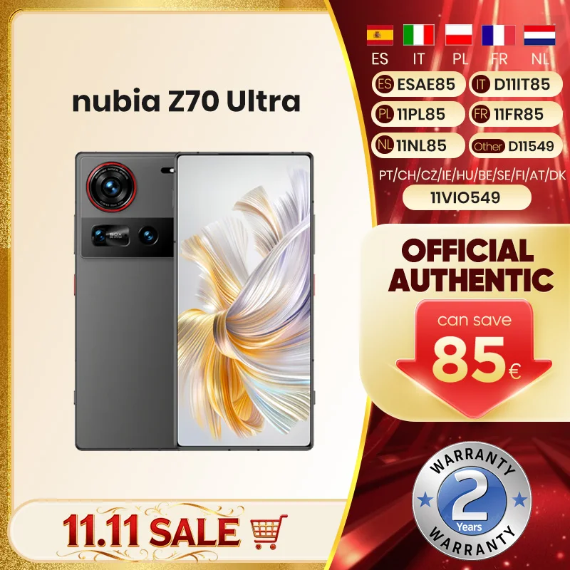 Nubia Z70 Ultra  RAM: 12 GB | ROM: 256 GB