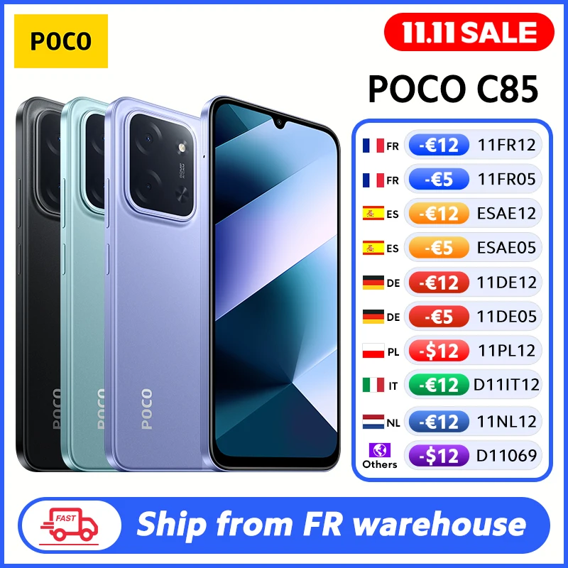 Poco C85  RAM:  8 GB | ROM: 256 GB