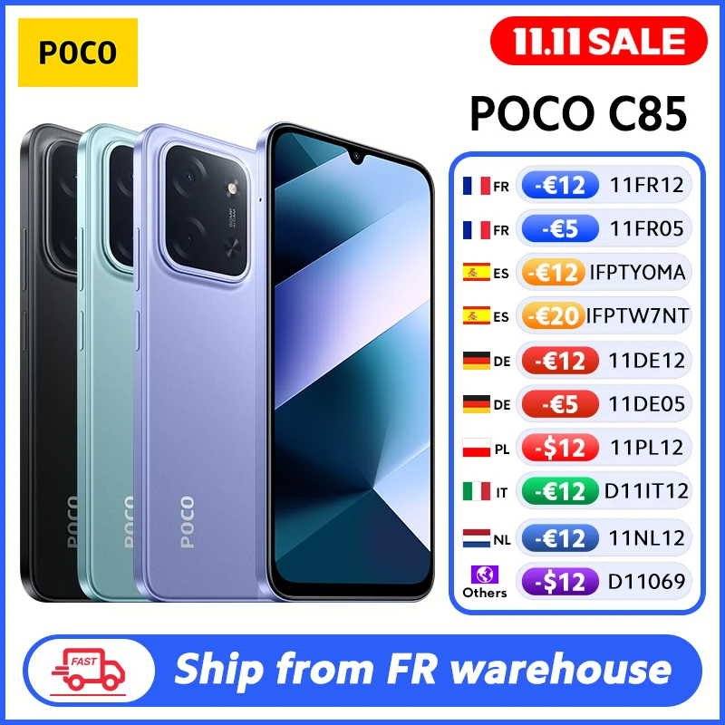 Poco C85  RAM:  8 GB | ROM: 256 GB