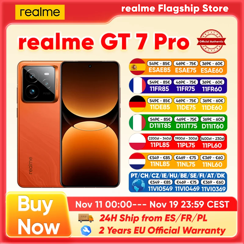 Realme GT 7 Pro  RAM: 12 GB | ROM: 256 GB