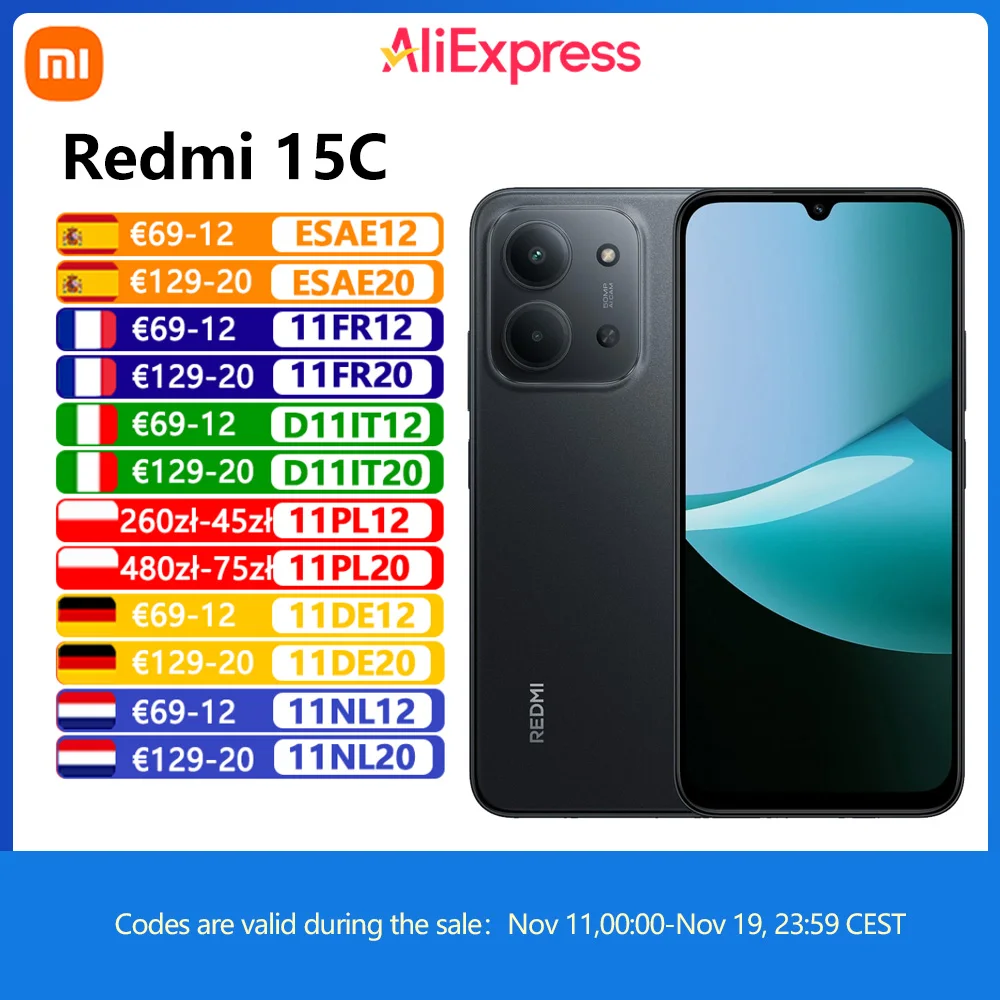 Redmi 15C  RAM: 4 GB | ROM:  128 GB
