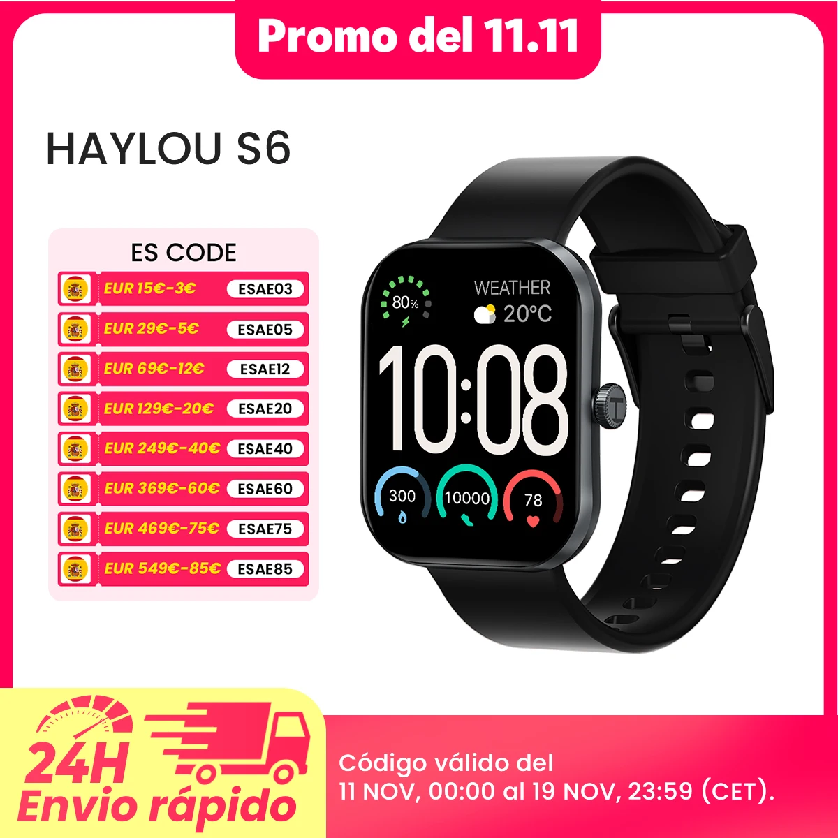 Reloj inteligente Haylou S6