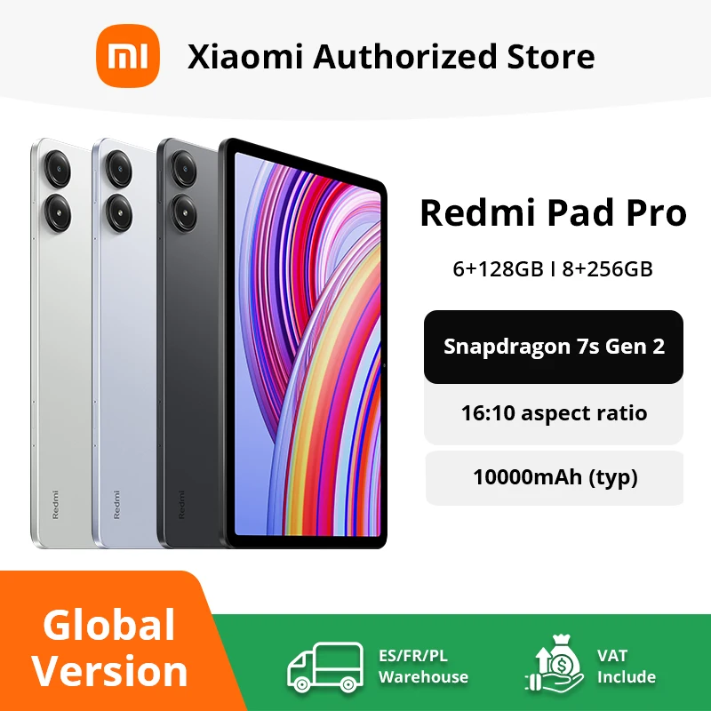 Xiaomi Redmi Pad Pro Versión Global 12.1" Tablet WIFI 120Hz "2.5K Pantalla Snapdragon Batería 7S Gen 2 10000mAh