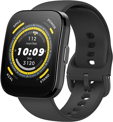 Amazfit Bip 5 Smartwatch con pantalla grande de 1,91", llamadas Bluetooth, Alexa, GPS, batería de 10 días duración, rastreador de actividad física con frecuencia cardíaca, control de oxígeno en sangre
