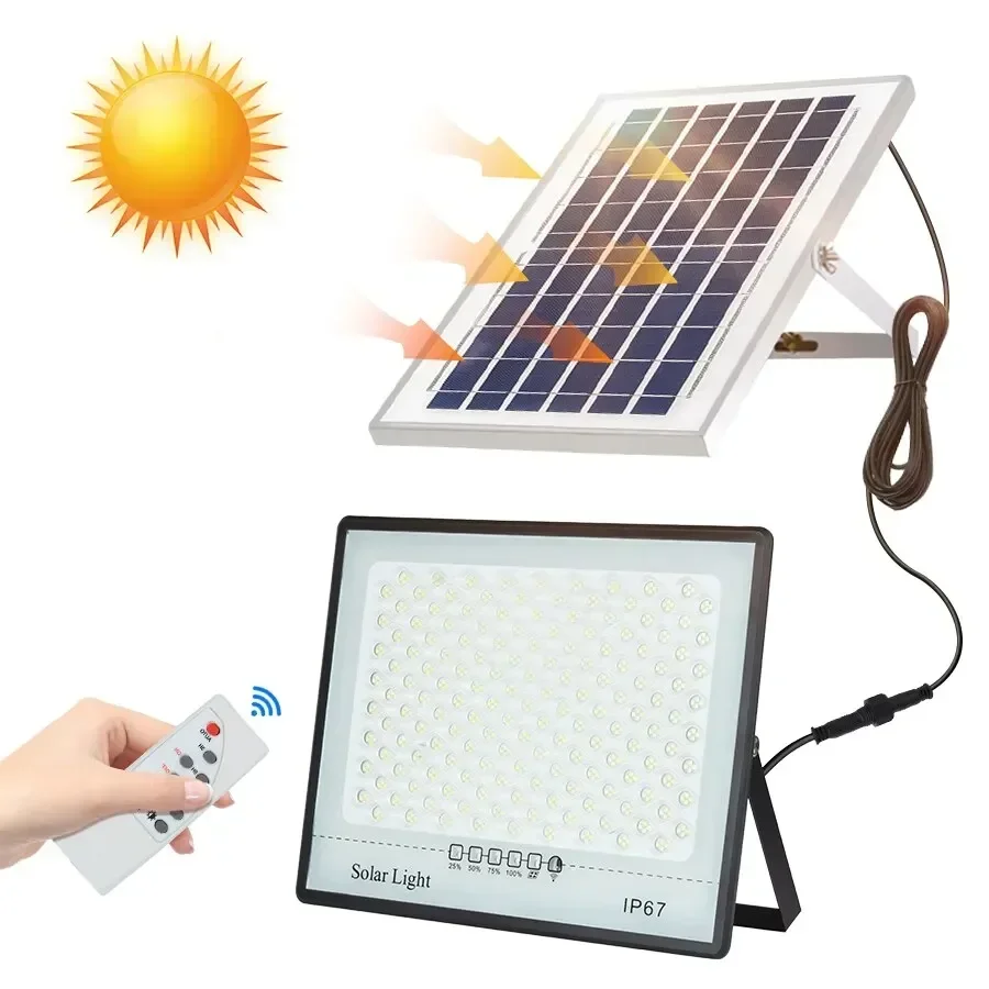 Foco LED solar para exteriores