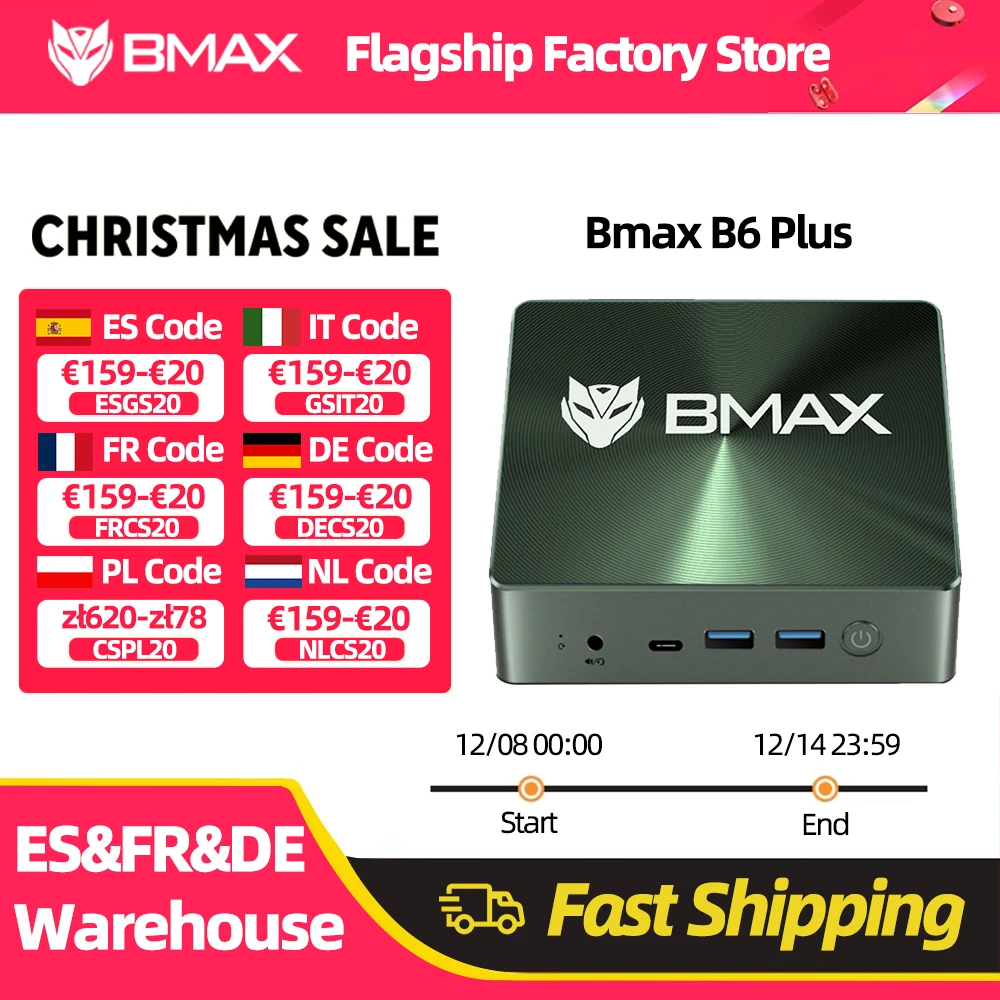 Mini PC BMAX B6 Plus 12GB RAM