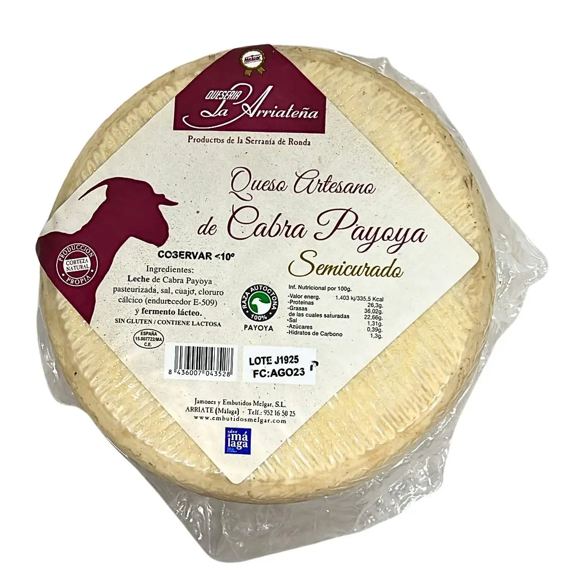 Queso de cabra La Arriateña