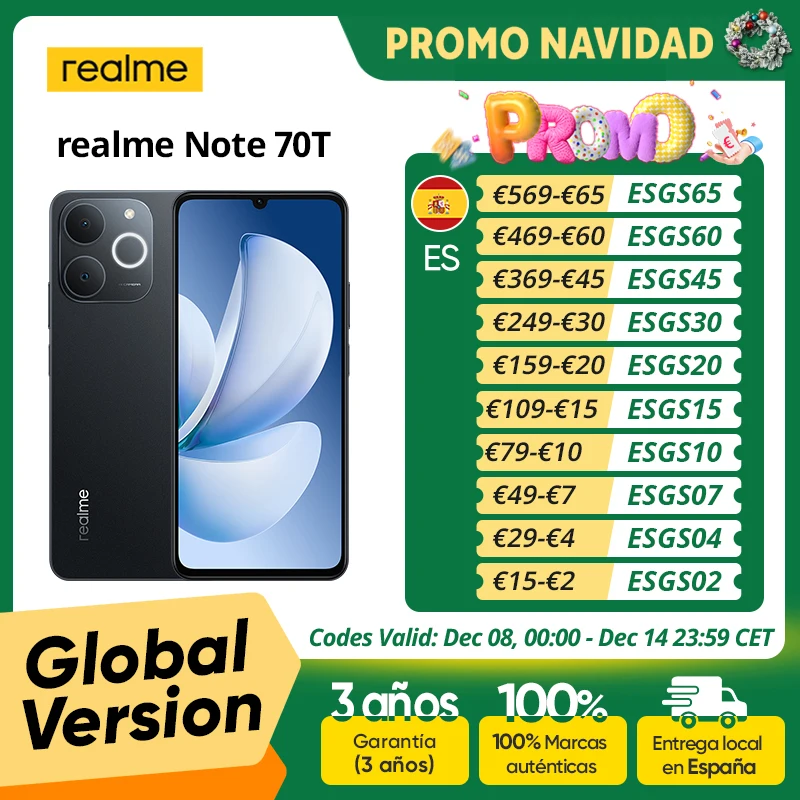 Realme Note 70T 6000mAh 13MP