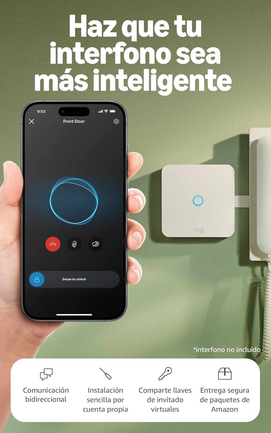 Ring Intercom Compatible con Alexa