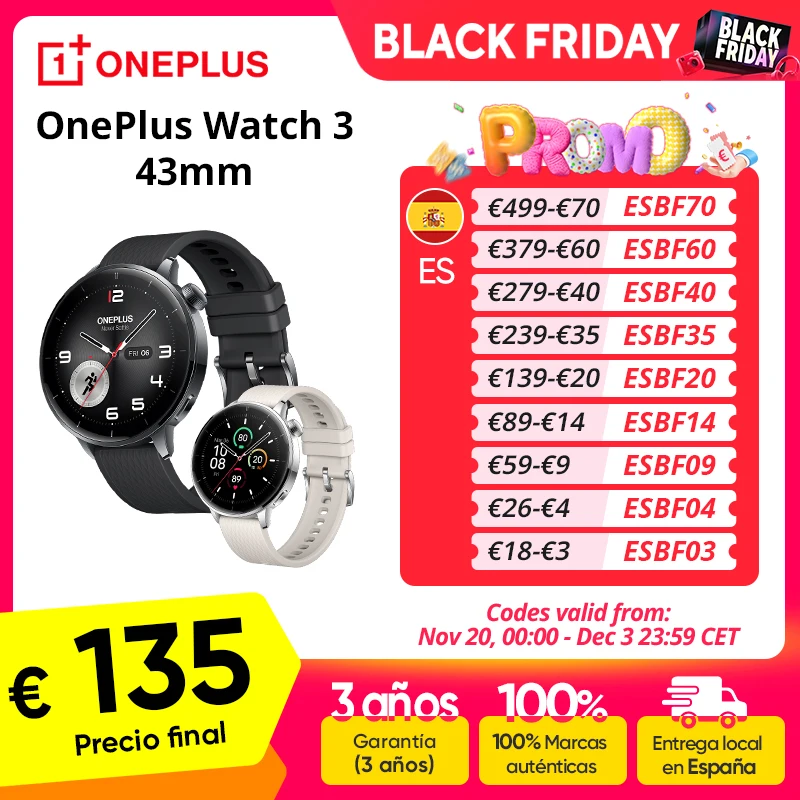 Smartwatch OnePlus Watch 3