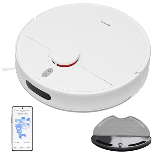 XIAOMI Robot Aspirador y Fregasuelos S40C, 5000Pa Aspirador Robot con Navegación Láser LDS, Función de Fregado, Control por App y Voz, Aspirador Robot Lavador para Alfombras Suelo Duro