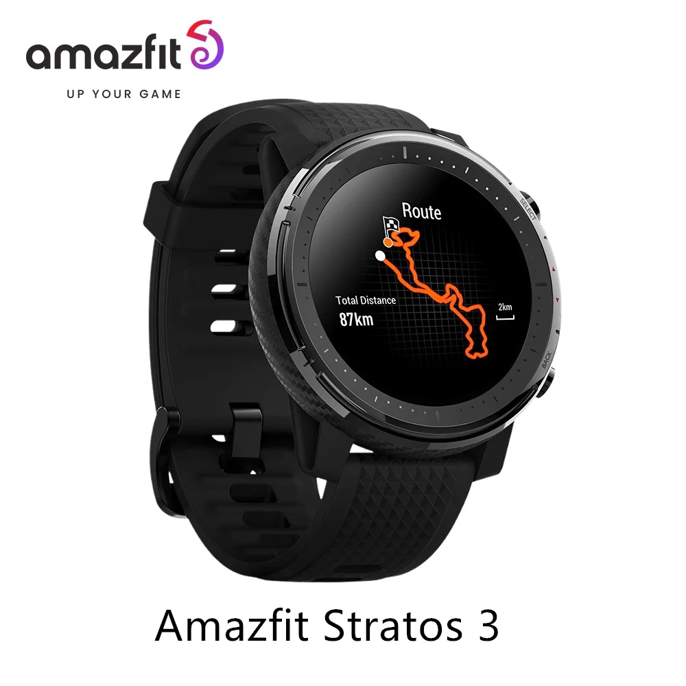 Amazfit Stratos 3 Smartwatch para hombres con GPS Bluetooth y pantalla impermeable 5ATM máquina de demostración con caja