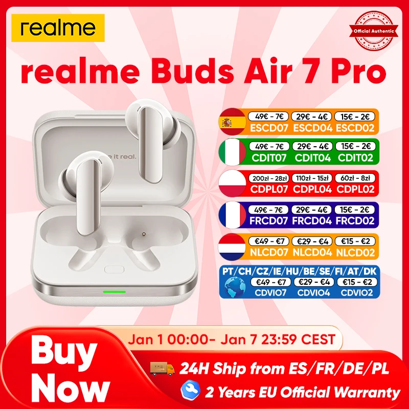 Auriculares realme Buds Air 7 Pro