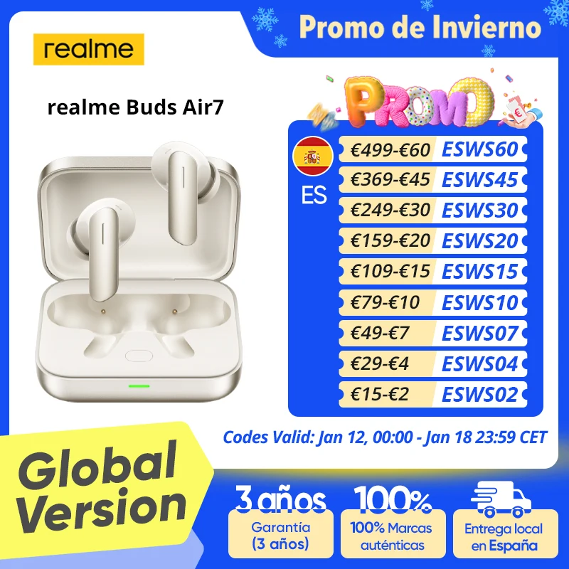 Auriculares realme Buds Air 7