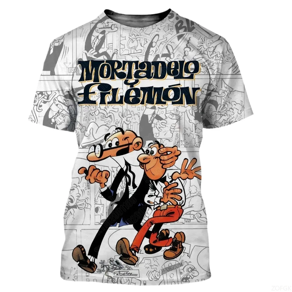 Camiseta de cuello redondo cómoda personalizada de manga corta con estampado informal holgado de Anime tendencia de moda de verano 3D