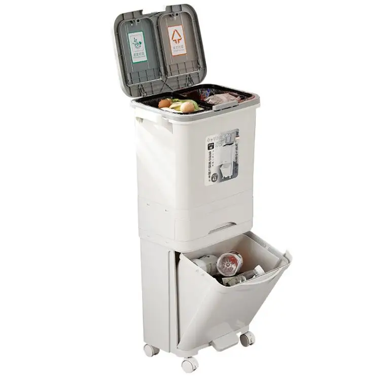 Cubo de basura doble capa