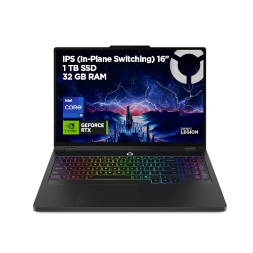 Lenovo Legion Pro 5 Gen10– Portátil Gaming IA 16" WQXGA (Intel Core i9-14900HX, NVIDIA GeForce RTX 5070, 32GB RAM, 1TB SSD, 240Hz, WiFi 6, Sin Sistema Operativo) QWERTY RGB