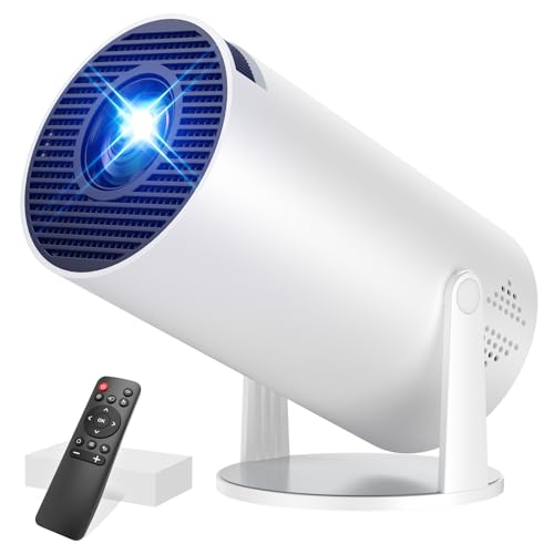 Mini Proyector 4K 1080P Support con WiFi 6 Bluetooth 5.4, Auto Keystone 270° Rotable Proyector Portátil Apps Integradas Compatibile con HDMI/TV Stick/Laptop/Memory Stick Projector Cine en Casa