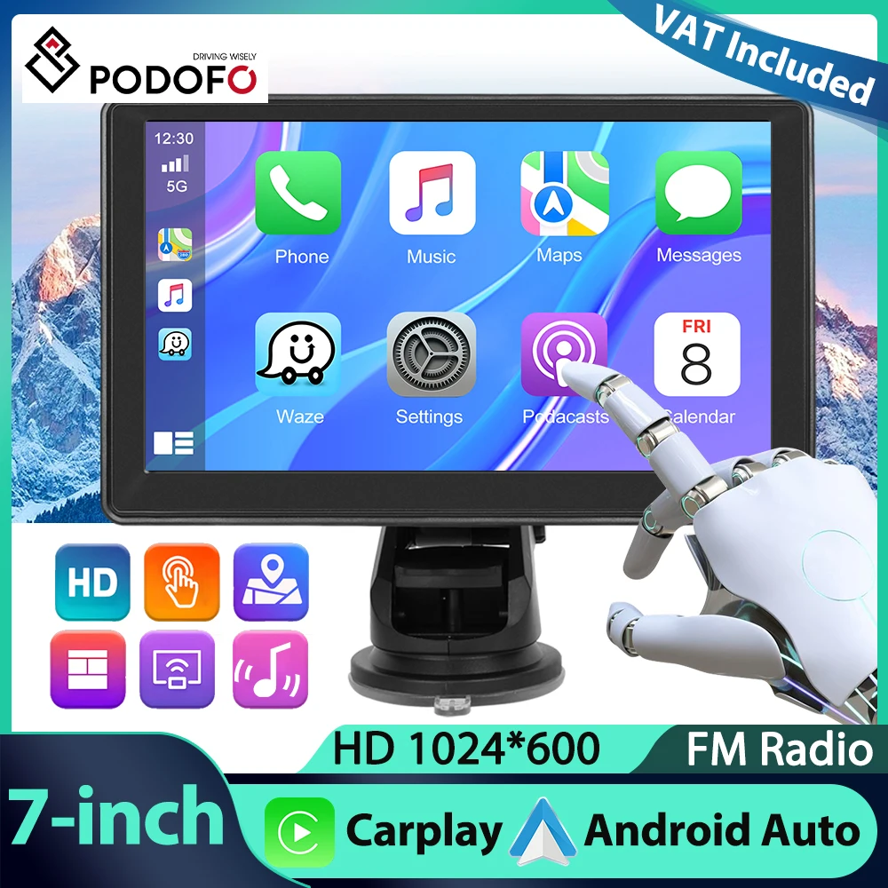 Monitor de coche Podofo 7''