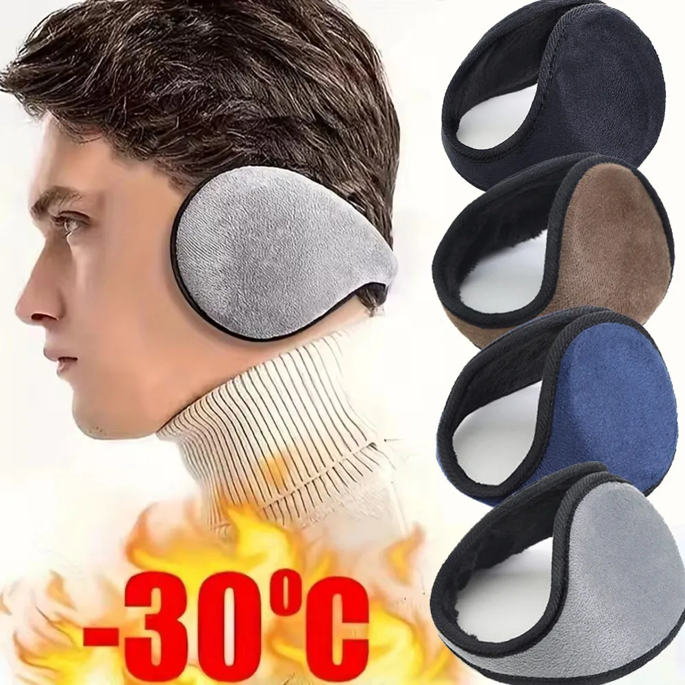 Orejeras cálidas de felpa de conejo