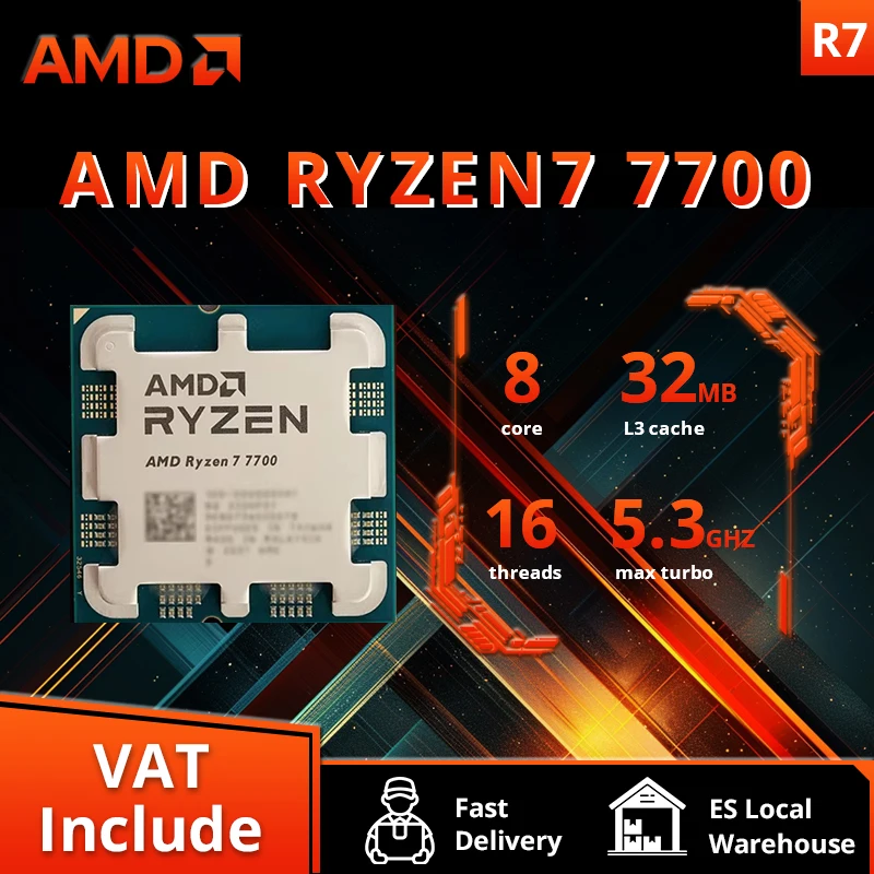 Procesador AMD Ryzen 7 7700 4,5GHz