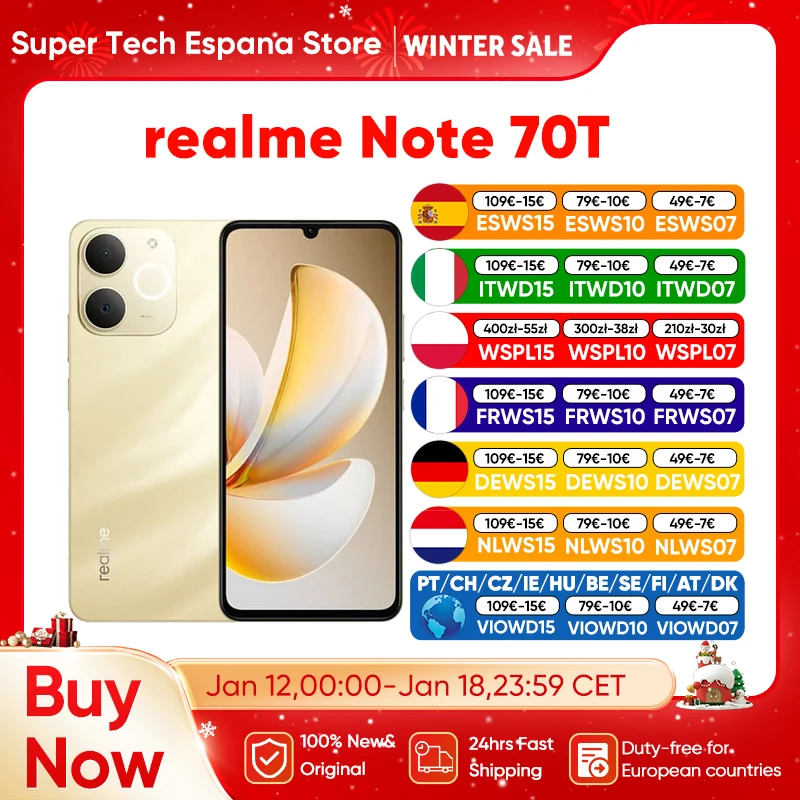Realme Note 70T 4G 6000mAh
