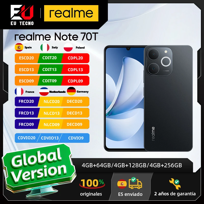 Realme Note 70T 6000mAh 13MP