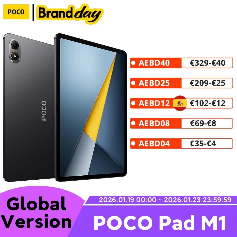 Versión global POCO Pad M1 Procesador Snapdragon 7s Gen 4 Batería de 12 000 mAh 27 W Pantalla de 12,1" con 120 Hz y resolución 2,5K Tableta Xiaomi
