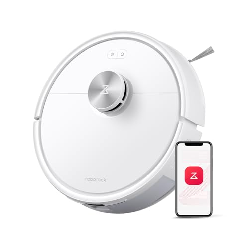 roborock Q7 M5 Robot Aspirador y Fregasuelos 2 en 1 de 10000 Pa, Robot Vacuum con Doble Sistema Antienredos, Navegación PreciSense LiDAR, Controlado por App y Comando por Voz, Blanco