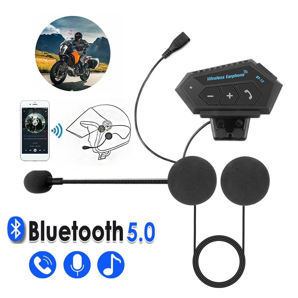 Auriculares BT para casco de motocicleta