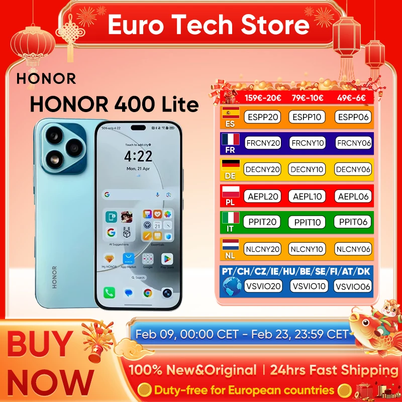 Honor 400 Lite  RAM:  12 GB | ROM: 256 GB