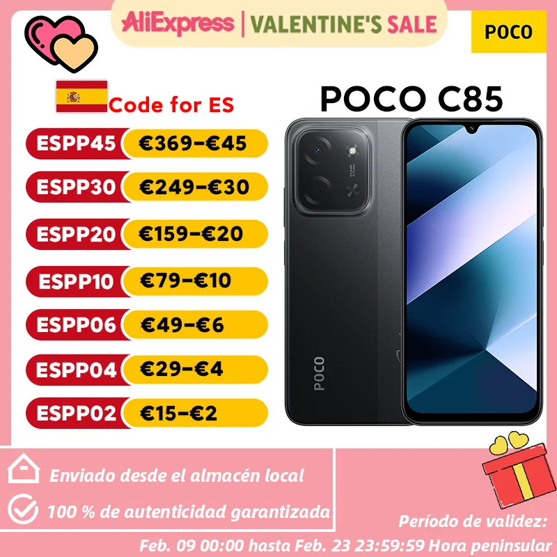 POCO C85 Versión Global Smartphone 128/256GB Helio G81-Ultra Batería de 6000mAh Pantalla de 6,9“ Cámara de 50MP 33W NFC