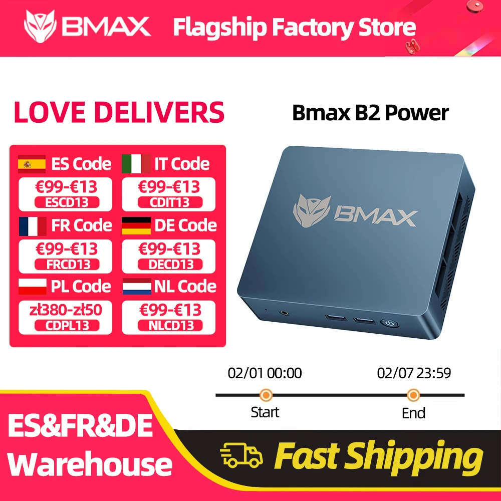 Potente Mini PC Bmax B2 Power con Windows 11 integrado.