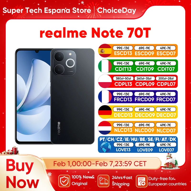 Realme Note 70T 4G 6000mAh