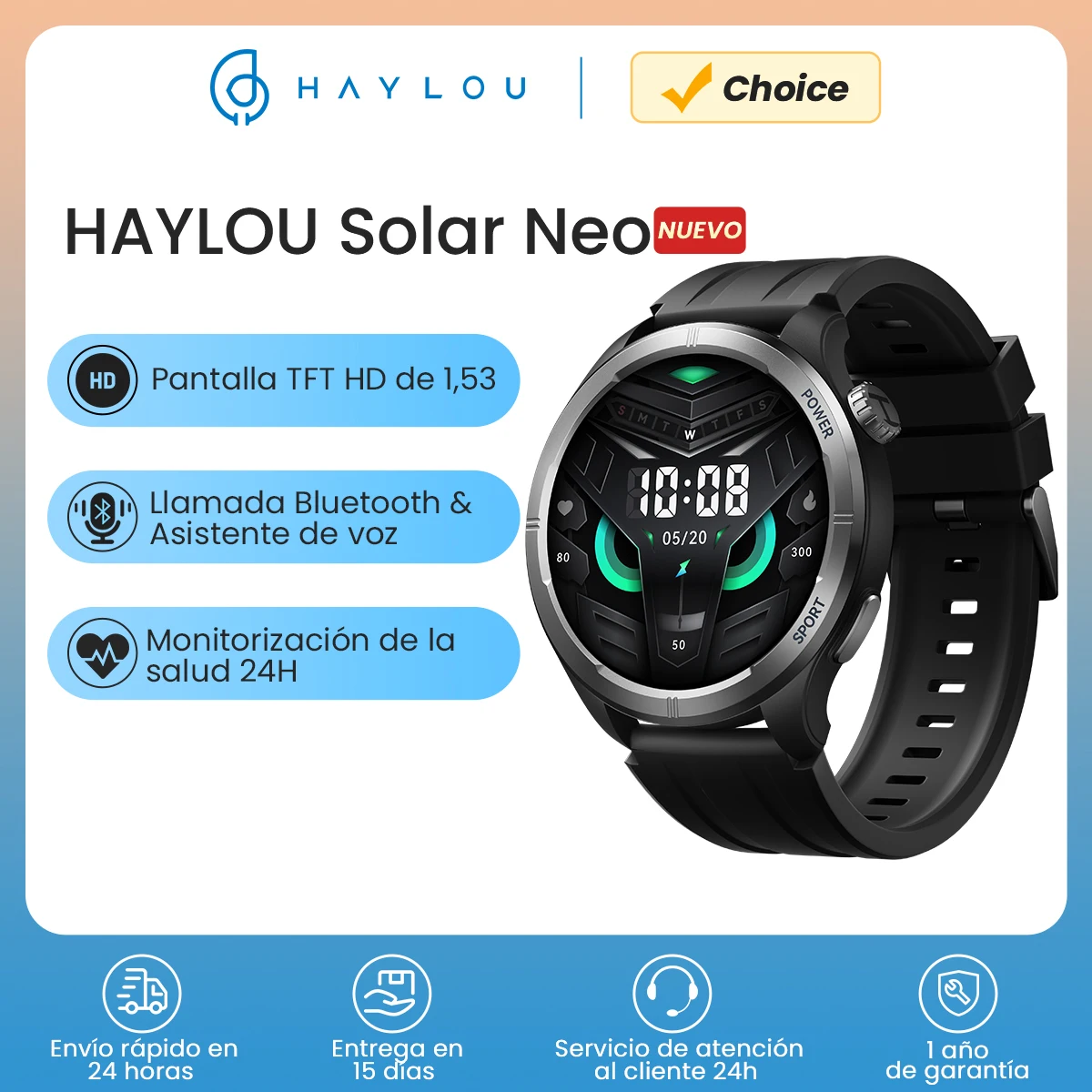 Reloj inteligente Haylou Solar Neo