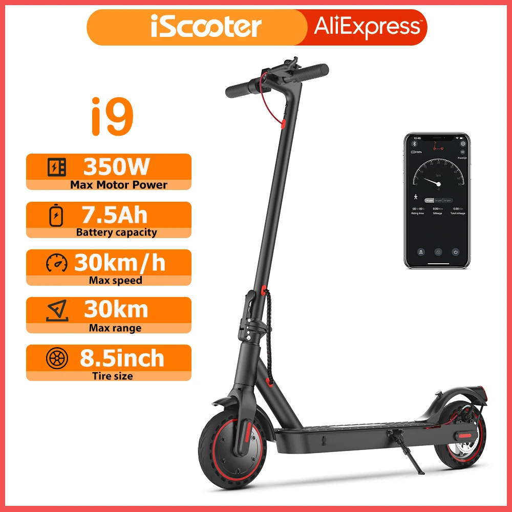 Scooter eléctrico iScooter i9 8.5" plegable y con APP
