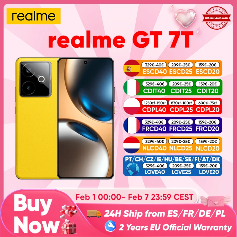 Smartphone realme GT 7T 5G: Potencia y velocidad extremas.