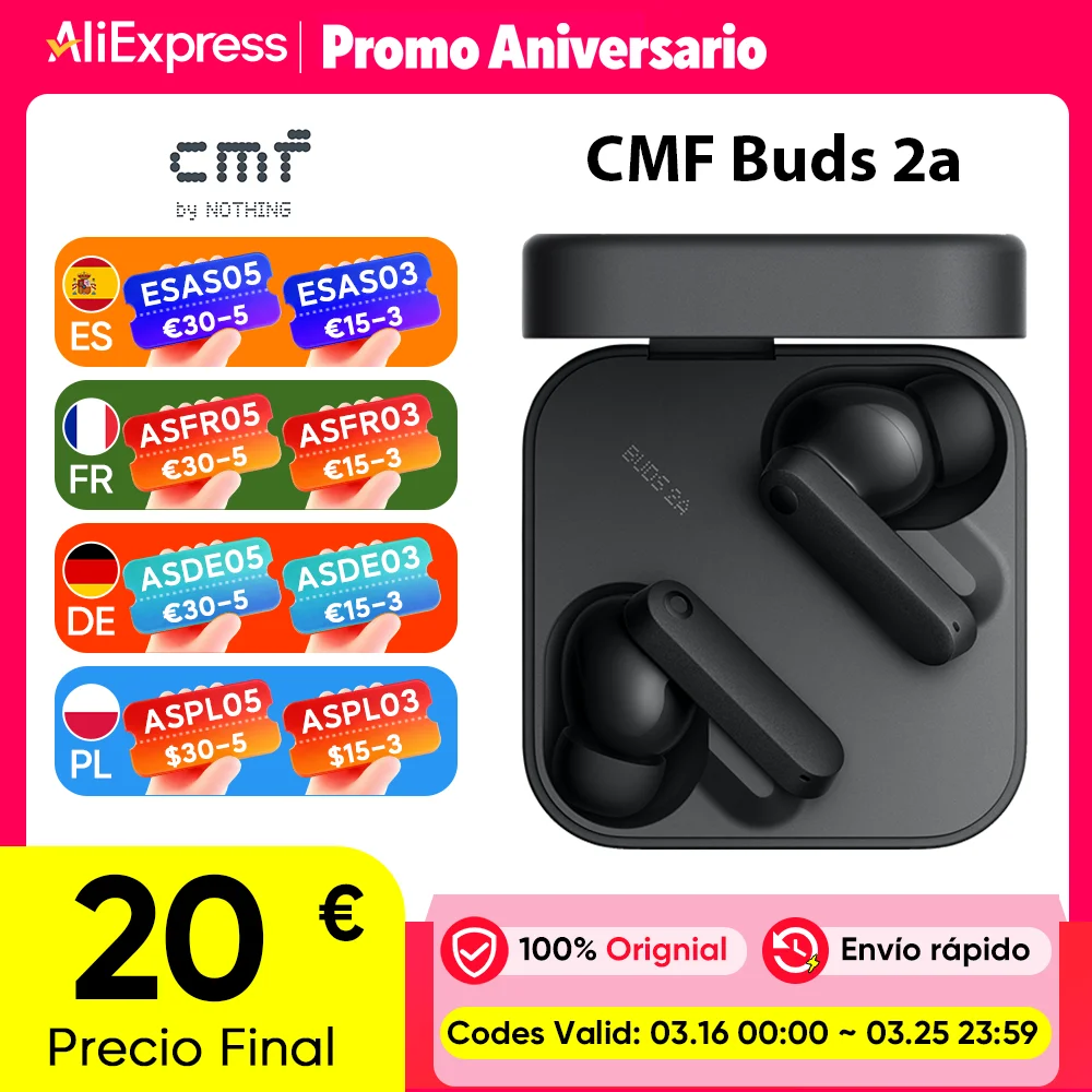 Auriculares CMF Buds 2a con ANC