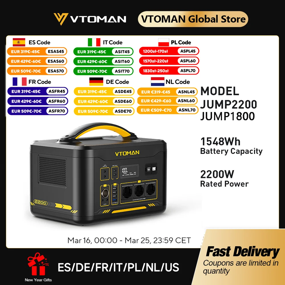 Estación de energía VTOMAN JUMP 2200