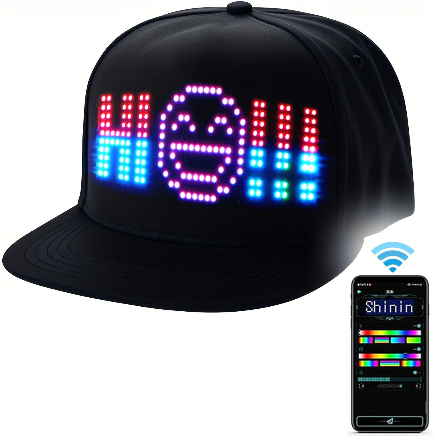 Gorra LED con control de aplicaciones