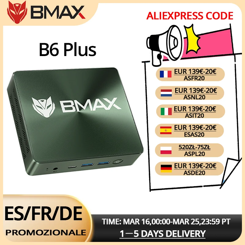 Mini PC BMAX B6 Plus 12GB RAM