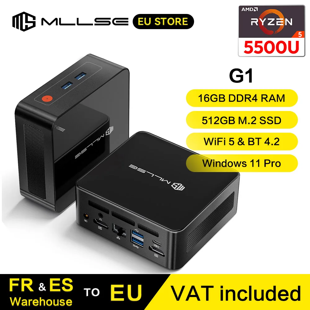 Mini PC MLLSE G1 Ryzen5 16GB/512GB SSD