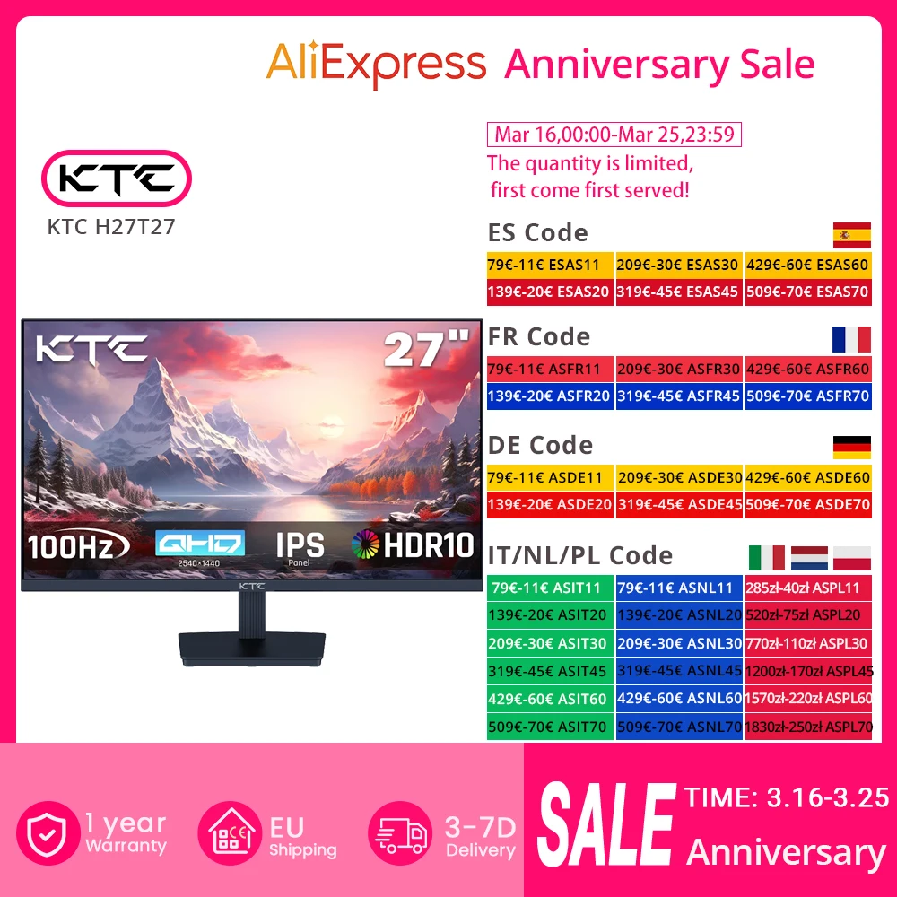 Monitor para juegos KTC H27T27