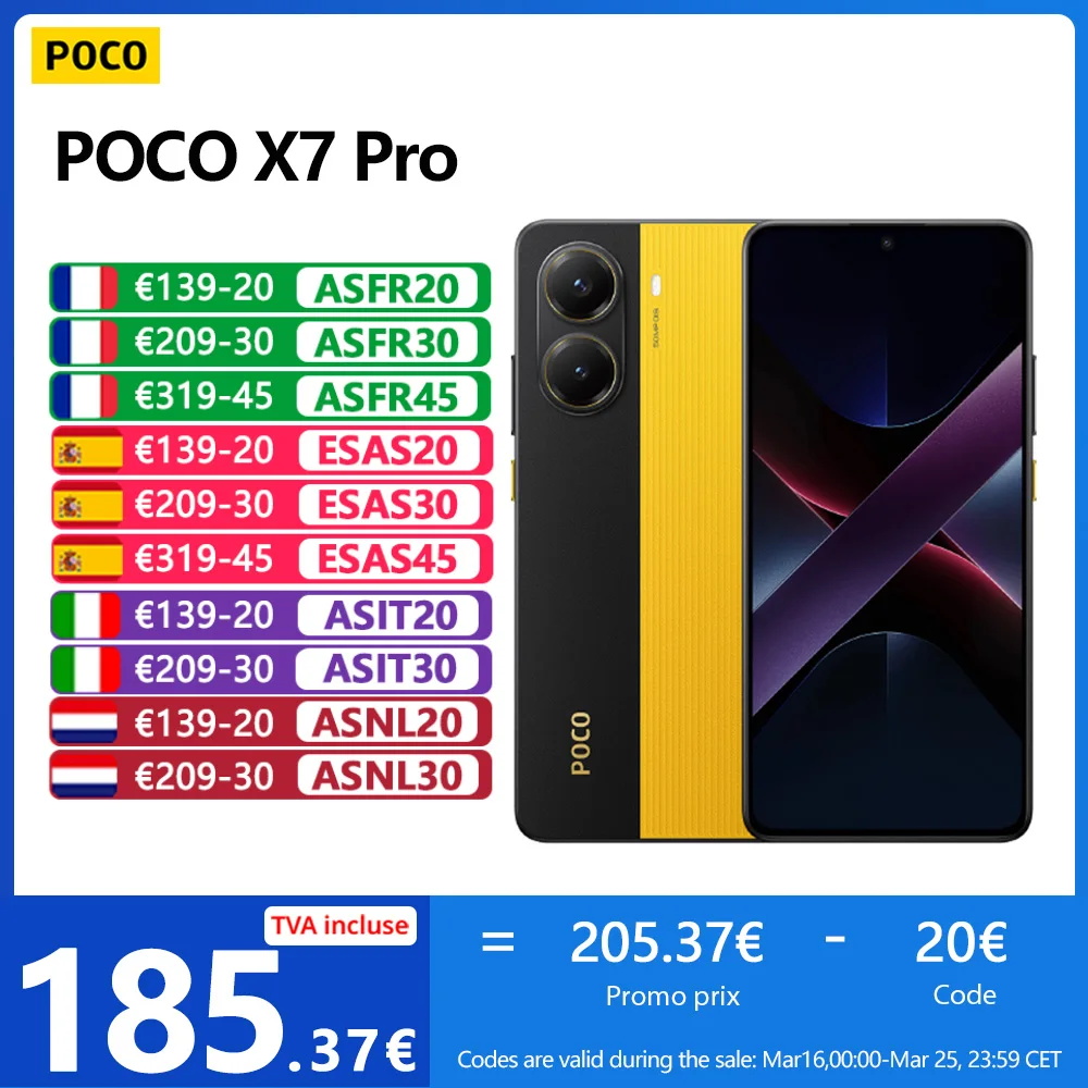 POCO X7 Pro 5G, NFC, Dimensity 8400-Ultra, cámara de 50 MP, pantalla CrystalRes AMOLED 1.5K 120 Hz, no incluye el cargador