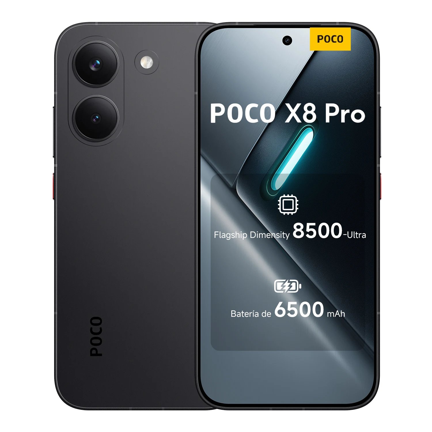 POCO X8 Pro, Procesador flagship Dimensity 8500-Ultra, Batería de 6500 mAh (typ) con 100 W HyperCharge, Pantalla AMOLED ultra-brillante de 1,5K y 120 Hz, Calidad flagship con acabado premium