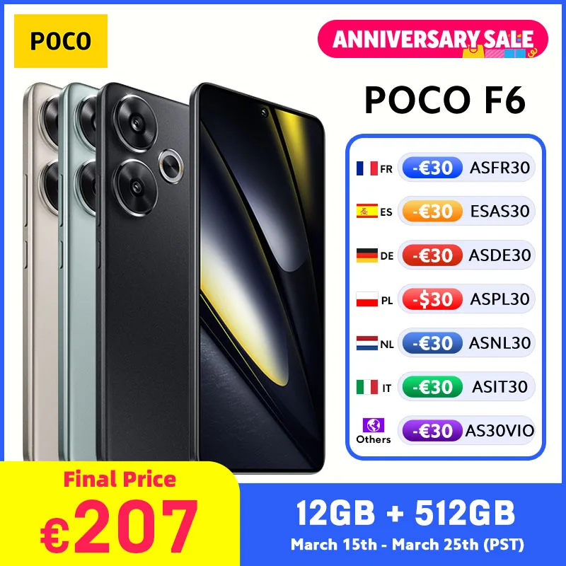 Poco F6  RAM: 12 GB | ROM: 512 GB