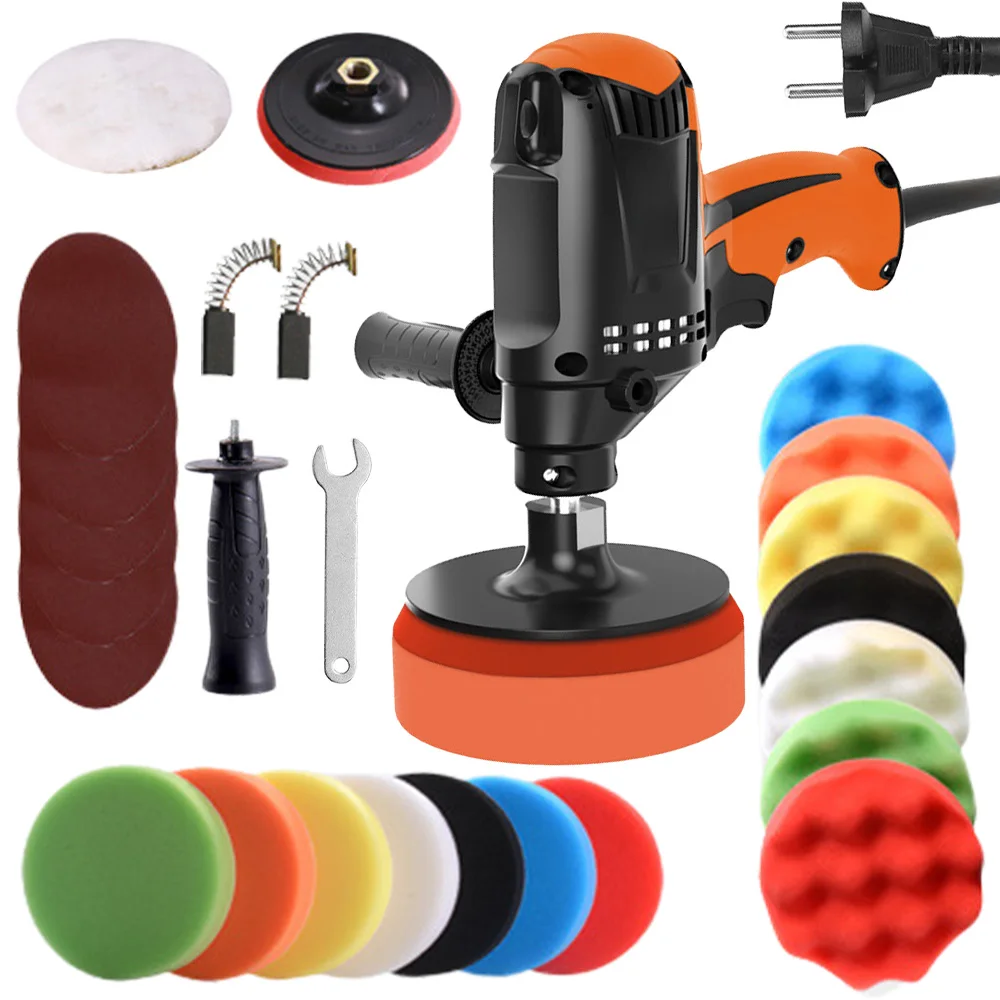 Pulidora Eléctrica para Autos, Máquina de Encerado para Belleza Automotriz, Herramientas de Pulido y Encerado con Velocidad Ajustable, Reparación de Rayones