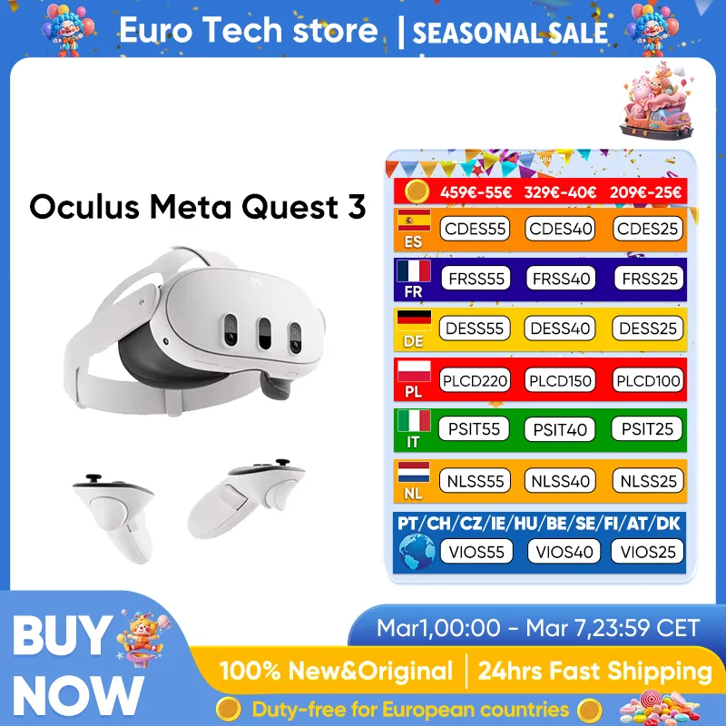 Realidad virtual de alta definición con Oculus Meta Quest 3.